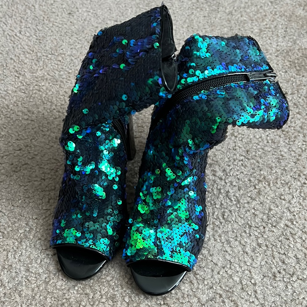 Jessica Simpson Sequin Heeled Booties